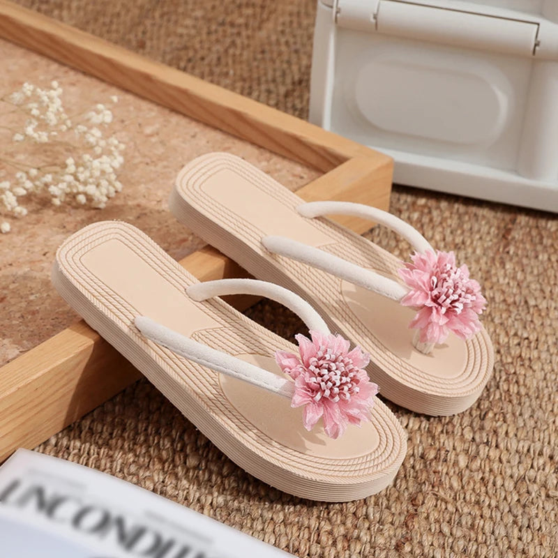 Women's Floral Flip Flops | Thick Sole Beach Sandals – JPNTKY