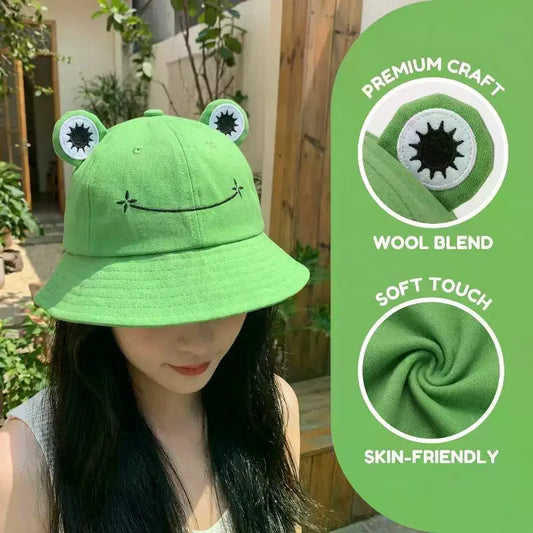 Frog Bucket Hat – Wide Brim Summer Sun Hat | Unisex Bucket Hat Oasis Select