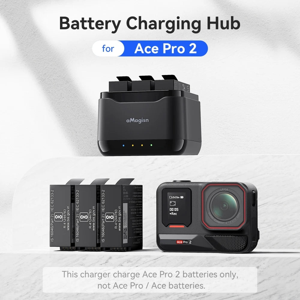 Insta360 Ace Pro 2 Triple Battery Fast Charger Box | Quick Charge