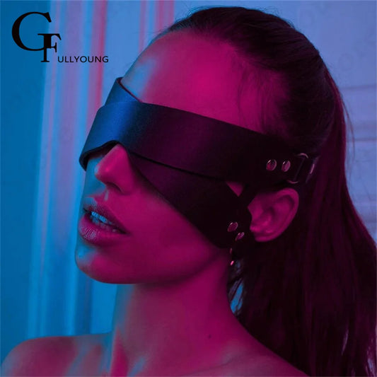 PU Fetish Masquerade Exotic Costumes Leather Bondage Gothic Mask Peaceful Pleasures Health and Wellness Style A