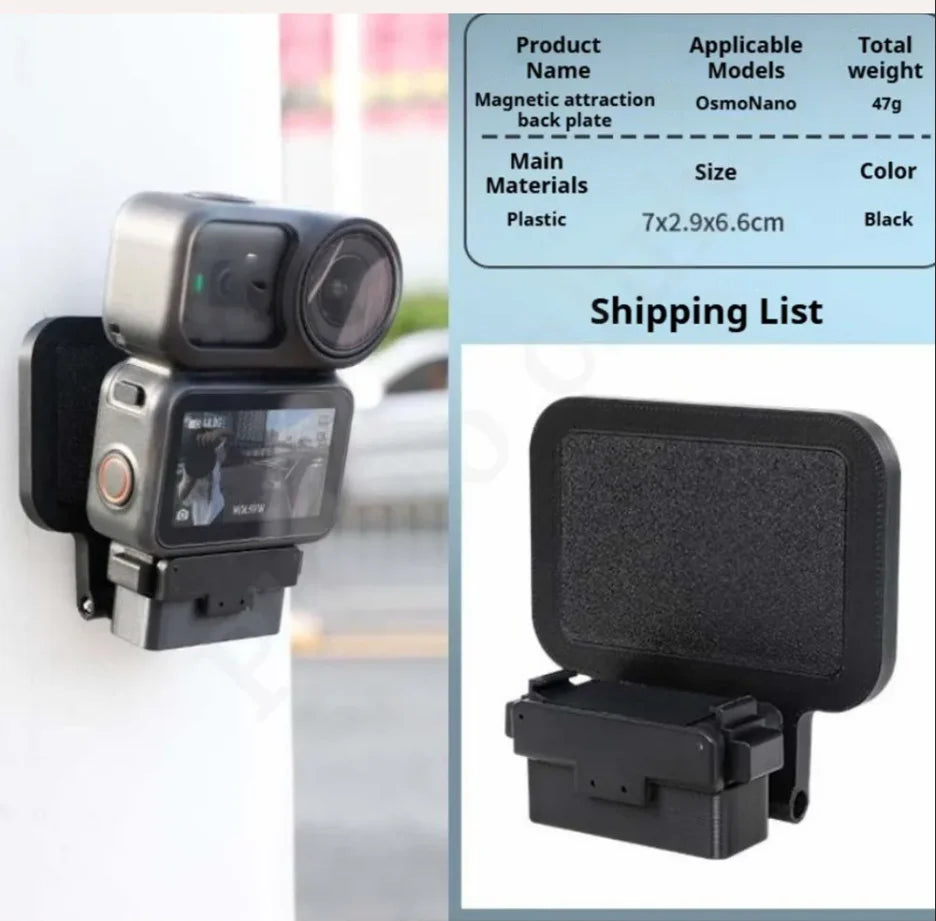 Foldable Magnetic Mount Adapter for DJI Osmo Nano | 180° Tilt