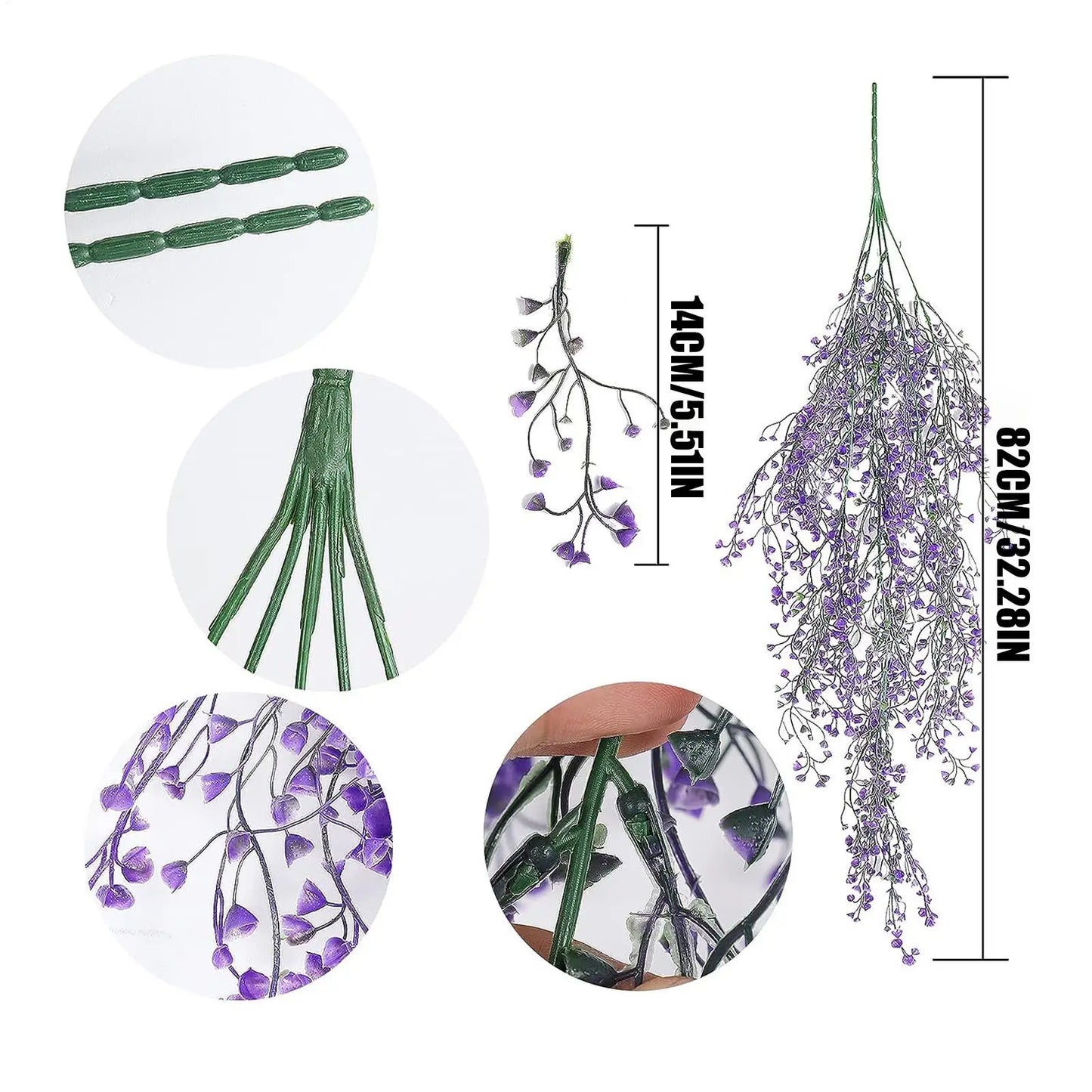 Artificial Flower Garland Fake Vine Wall Decor – 82cm Artificial Vine Garland Peaceful Pleasures Health and Wellness