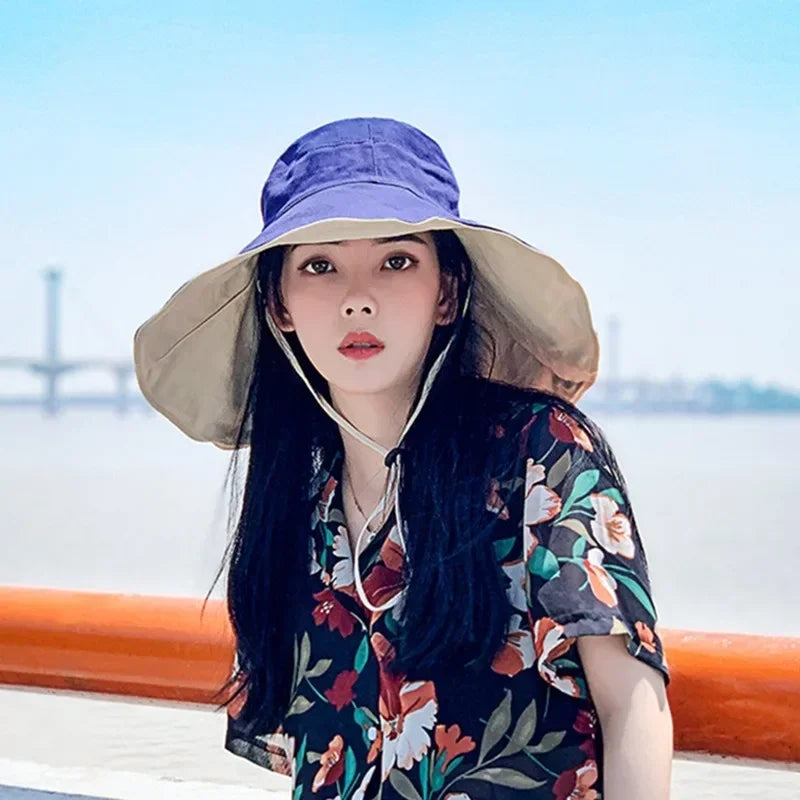 Women's Wide Brim UPF 50+ Sun Hat | Foldable Beach Hiking