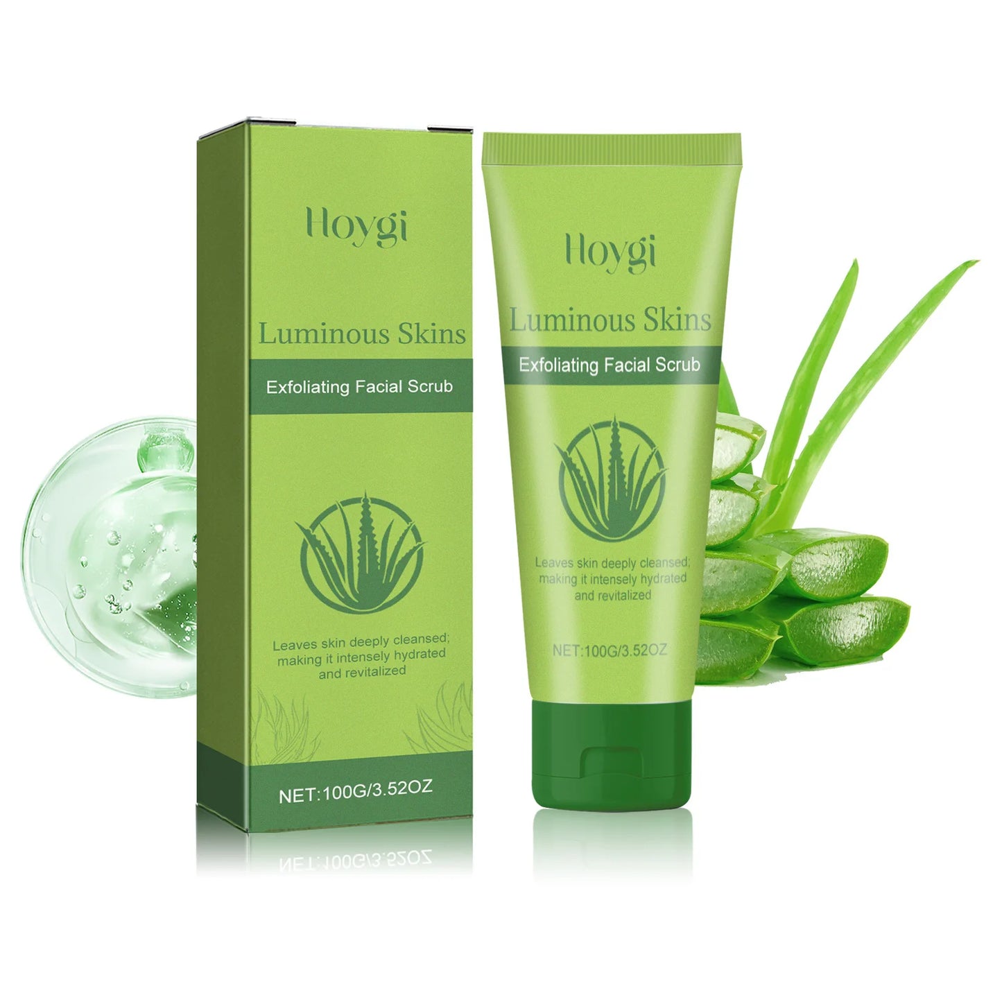 Aloe Vera Exfoliating Scrub Shrink Pores Remove Blackhead Oil Control Peeling Deep Cleaning Moisturizing Face Exfoliating Gel Peaceful Pleasures Health and Wellness