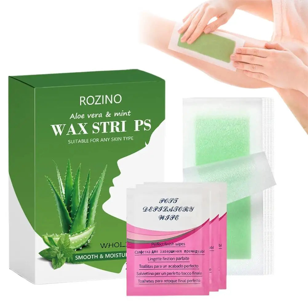 30-Pack Cold Wax Strips – Painless Hair Removal Body & Face