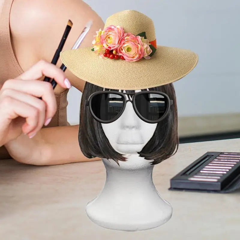 Foam Mannequin Head for Wigs, Hats & Jewelry Display