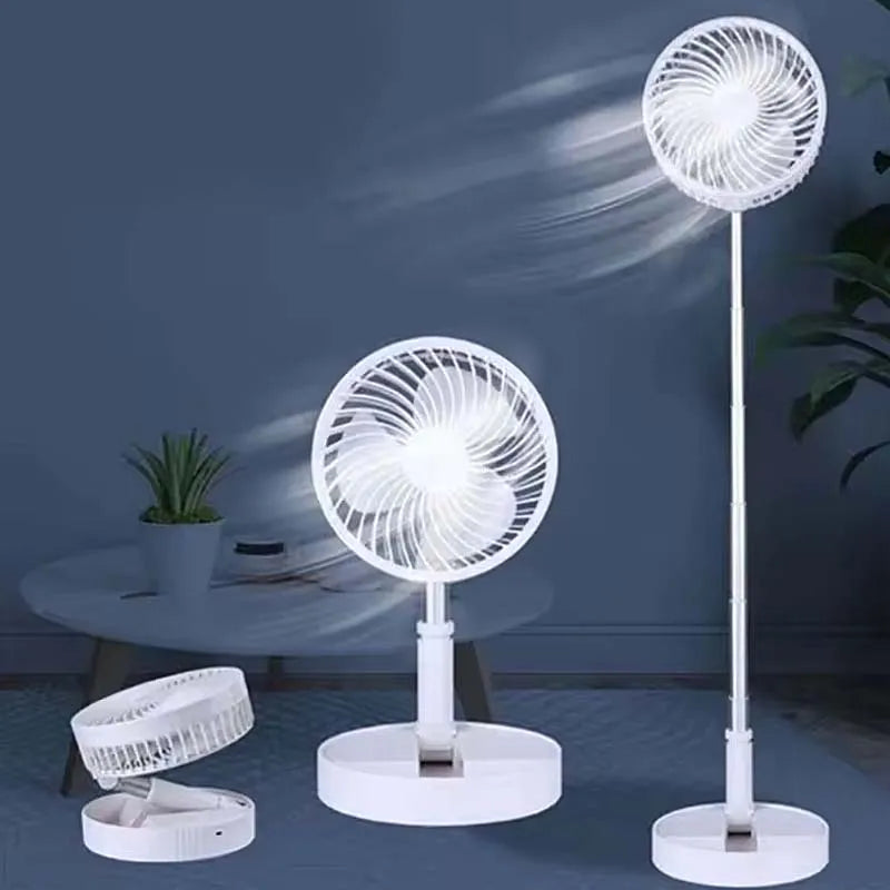 Lightweight Portable Folding Storage Fan Rechargeable Low Noise Bedside Table Air Cooling Fan Office Desk Fan Peaceful Pleasures Health and Wellness