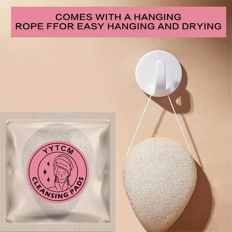 Walnut Seed Konjac Face Sponge, Natural Cleansing Puff for Face, Makeup Removal, and Soft Facial Cleansing Tool Peaceful Pleasures Health and Wellness