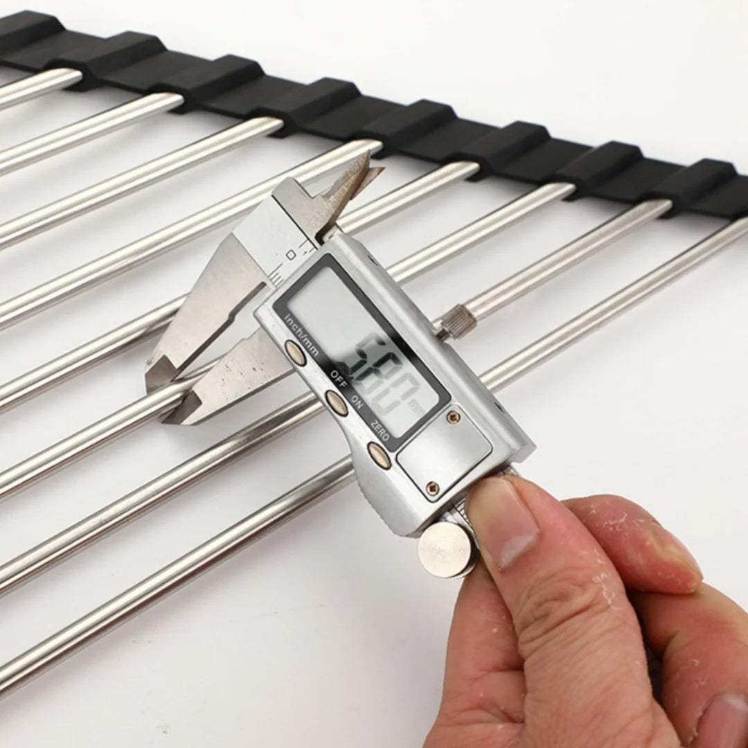 Triangle Roll-Up Dish Drying Rack | Over-Sink Stainless Steel