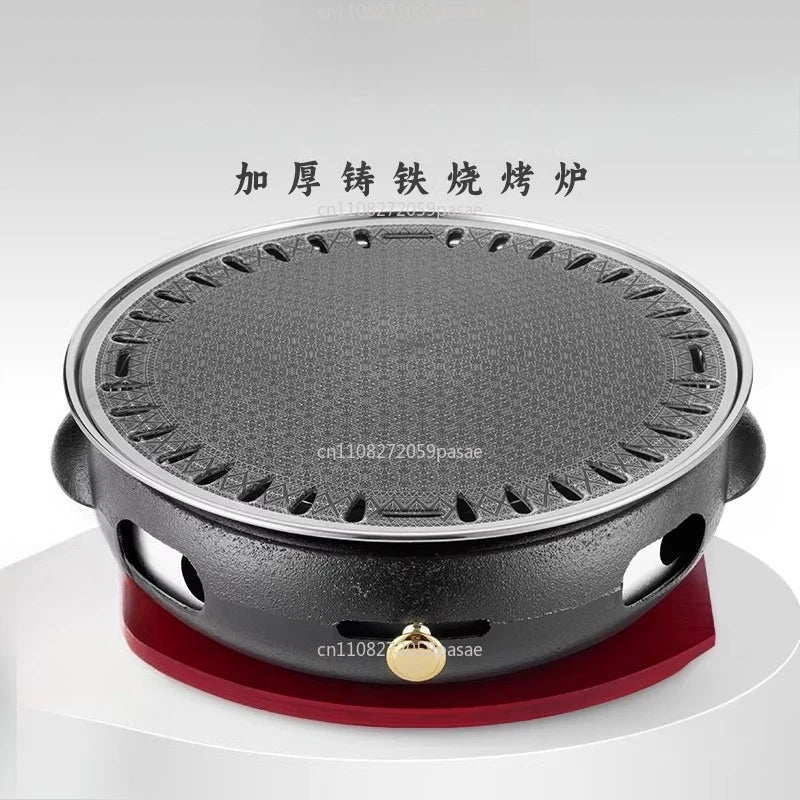 Round Cast Iron Charcoal Grill – Commercial & Household BBQ