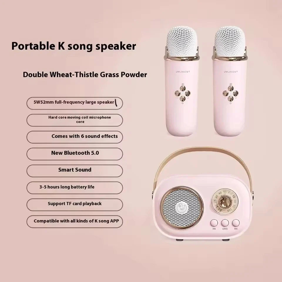 Portable Karaoke Bluetooth Speaker & Wireless Microphone | FM