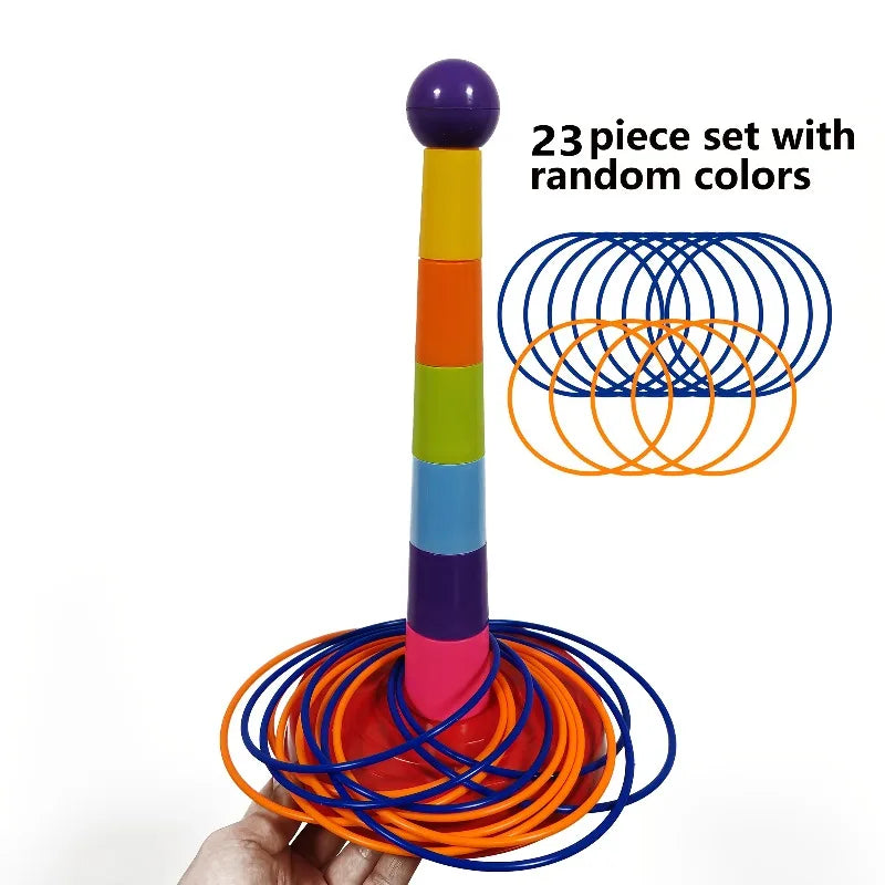 Colorful Hoop Ring Toss Game Set – Kids & Family Outdoor Party