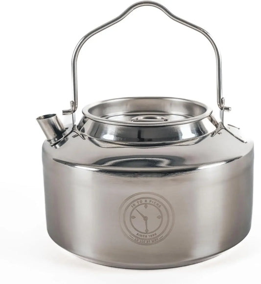1.2L Stainless Steel Camping Kettle for Boiling Water, Outdoor Cooking & Travel Peaceful Pleasures Health and Wellness United States