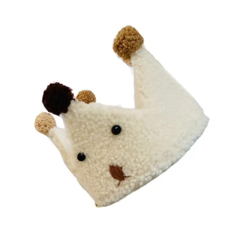 Bear Crown Baby Hat | Cashmere Photo Prop for Birthday Parties
