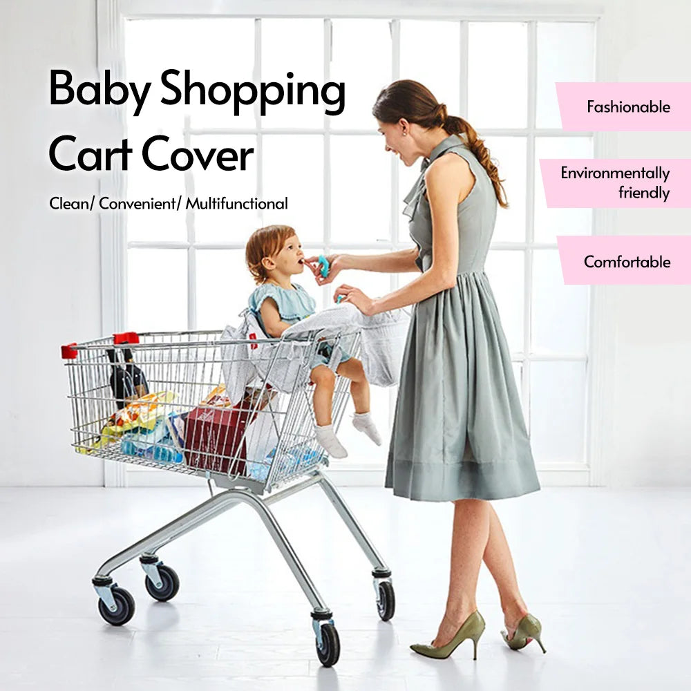 2-in-1 Baby Shopping Cart Cover & Highchair Cushion + Phone Holder