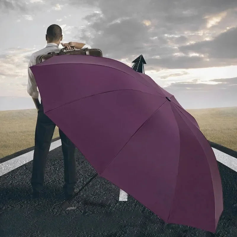 130cm Large Windproof Umbrella | 10-Bone Frame, UPF 40+