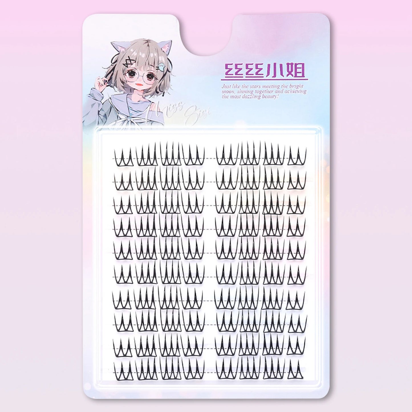 10 Rows For Girl Groups Korean Style U-shape Volume False Eyelashes Natural Thin Wispy Eyelash Extension For Women Enlarge Eyes Peaceful Pleasures Health and Wellness Glue