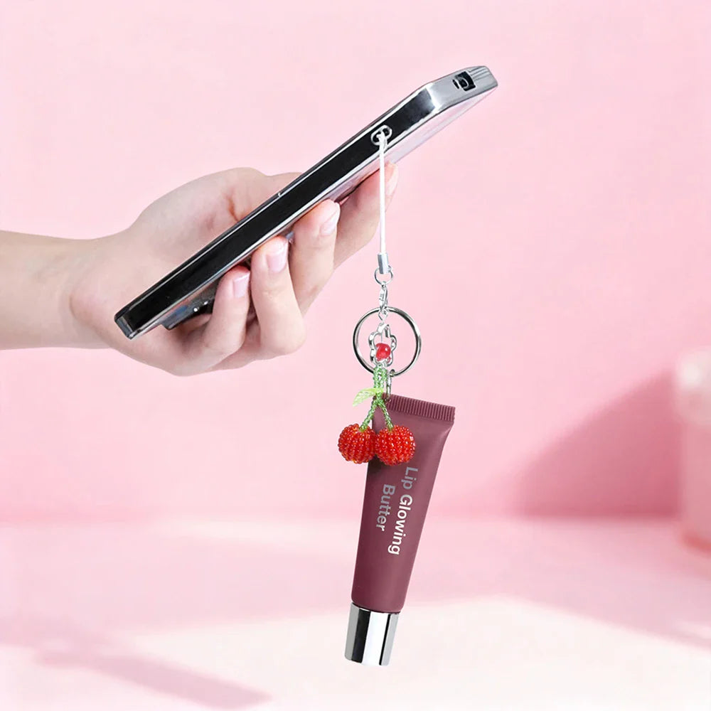 2-in-1 Keychain Lip Gloss | Moisturizing Butter Glowing Lipstick