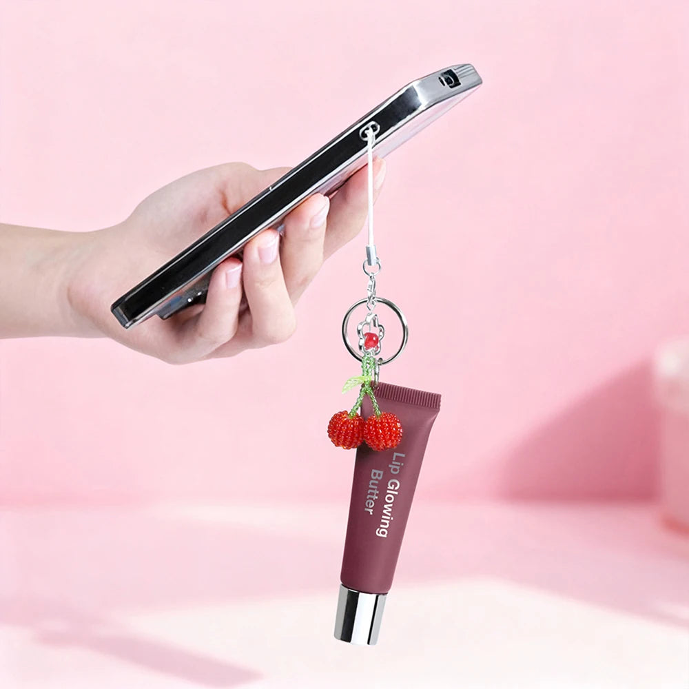 2-in-1 Moisturizing Lip Gloss Keychain | Glowing Butter Lipstick Lip Gloss Keychain Peaceful Pleasures Health and Wellness