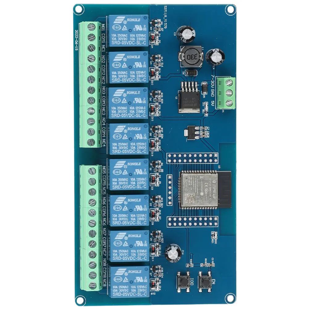 ESP32 1/2/8 Channel Power Supply Module DC 5-30/60V WIFI Bluetooth-compatible BLE Relay Module Secondary Development Board Peaceful Pleasures Health and Wellness DC5 to 30V 8Channel