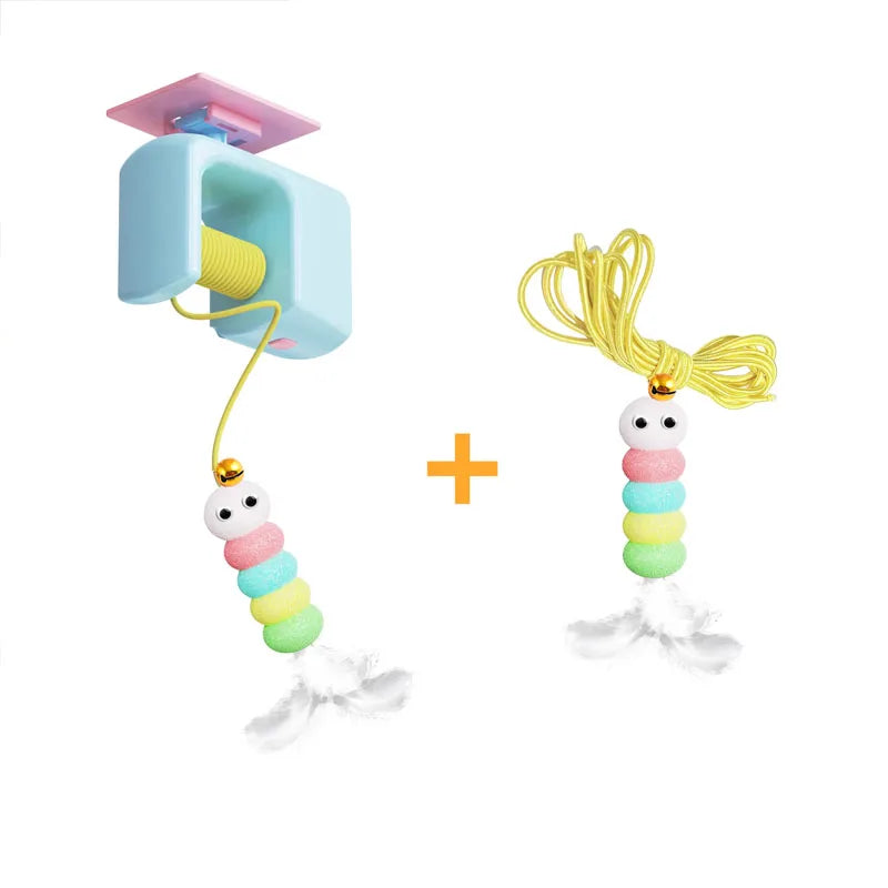 Interactive Electric Cat Toy – Caterpillar & Feather Wand
