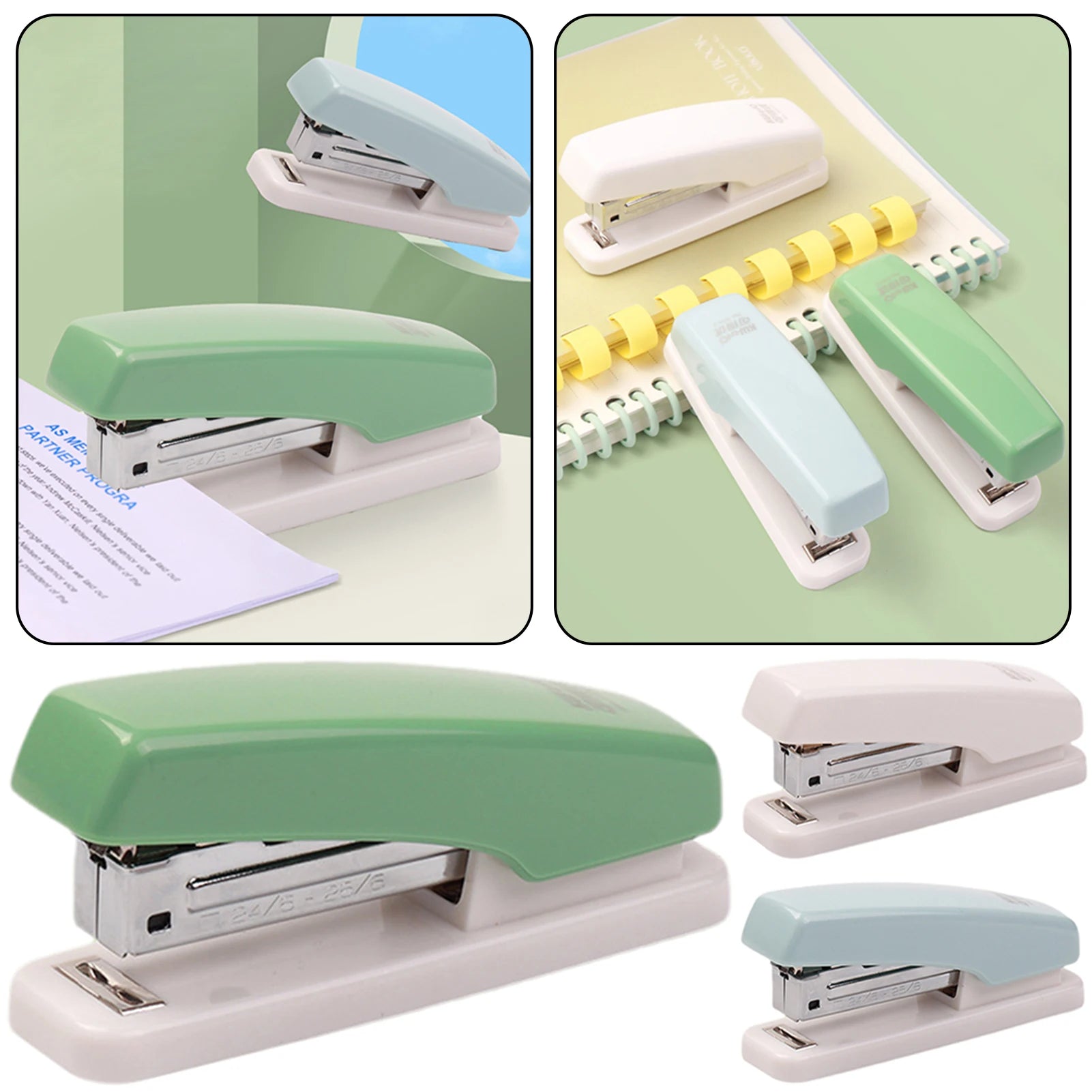 Desktop Stapler With 20 Sheet Capacity Non-Slip Office Stapler Sturdy Portable Handheld Stapler For Office School Daily Use Peaceful Pleasures Health and Wellness