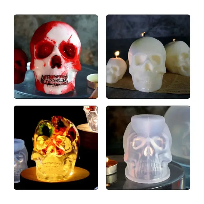 Halloween Scarface Skull Silicone Mold Multipurpose DIY Handmade
