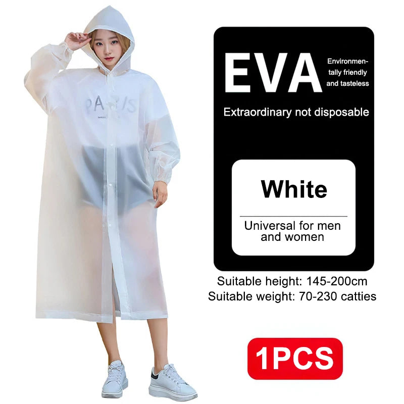 Ultra-Light Packable Rain Poncho | Reusable EVA Rainwear