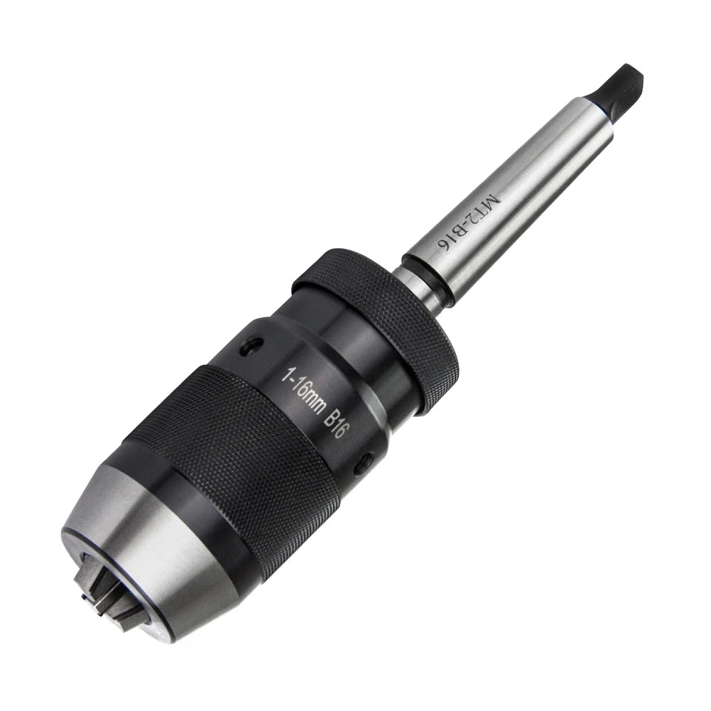 B16 1- Steel Self Tighten Keyless Drill Chuck MT2-B16 Arbor Lathe MK2
