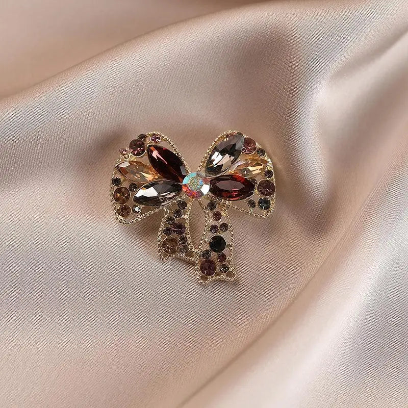 Rhinestone Crystal Brooch Pin – Vintage Women's Jewelry Gift Rhinestone Brooch Pin Peaceful Pleasures Health and Wellness A1