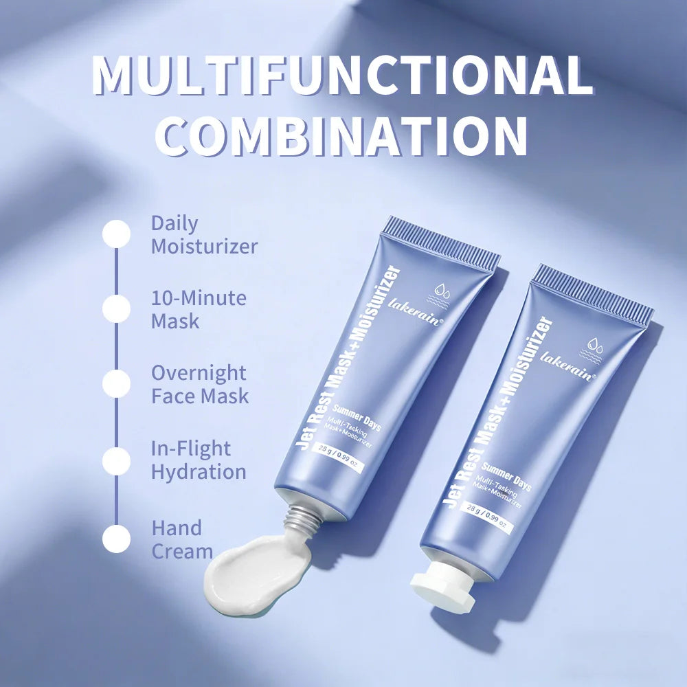 Jet Lag Mask Moisturizer Firm Reduce Lines and Pores Hydrating Nourishing Face Mask with Antioxidants Brightens Even Skin Care Peaceful Pleasures Health and Wellness