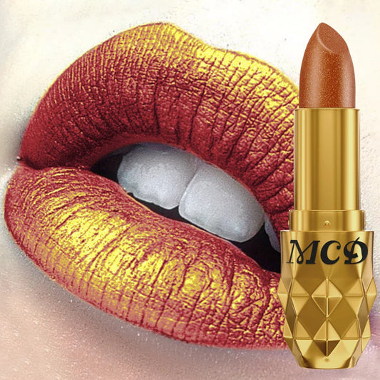 MCD 5-Color Glitter Pearlescent Lipstick Set – Long-Lasting Lip Tint Glitter Lipstick Set Oasis Select 301
