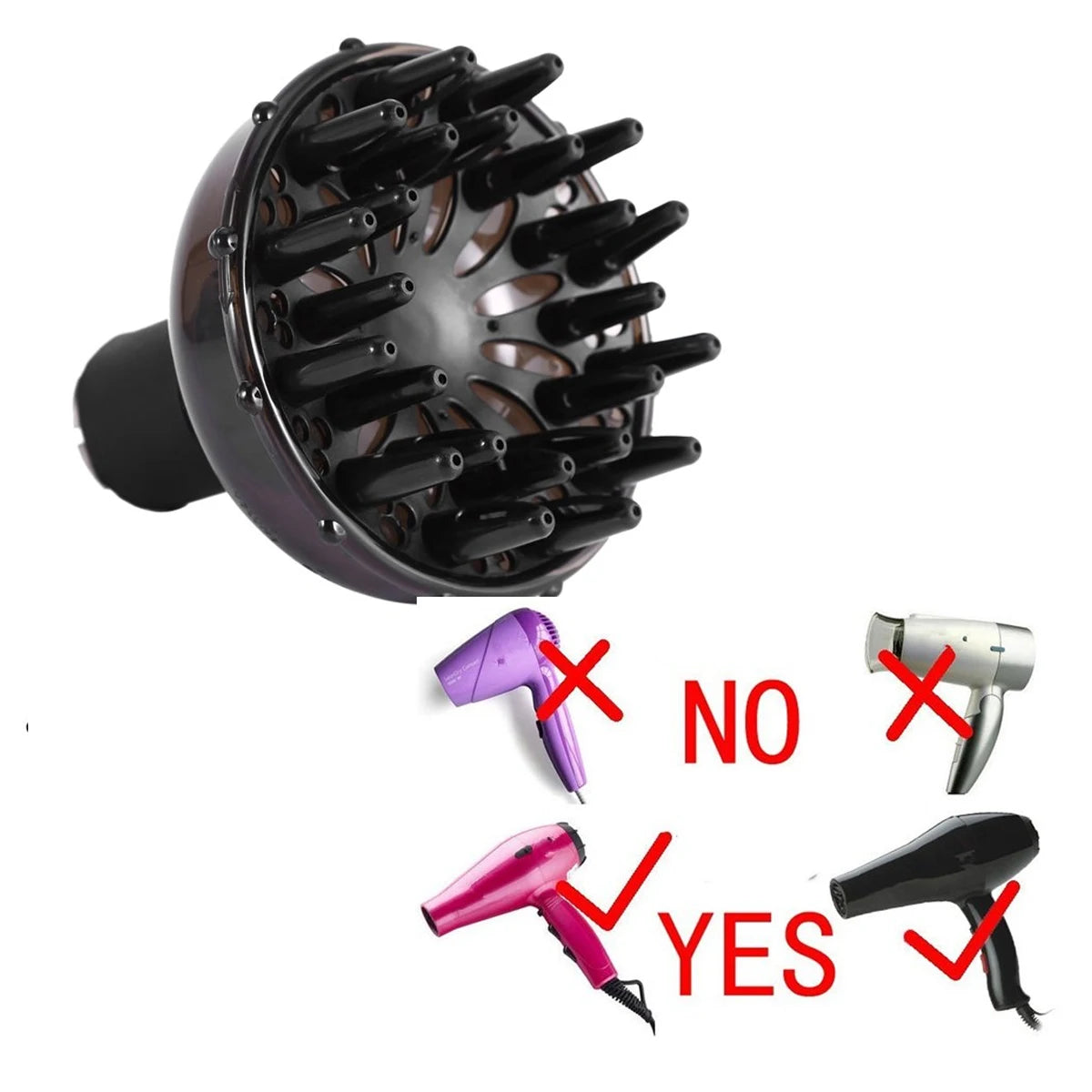 Universal Hair Dryer Diffuser for Curls Temperature Resistant Hairdryer Salon Home Drying Blower Hair Styling Tools Accessories Peaceful Pleasures Health and Wellness