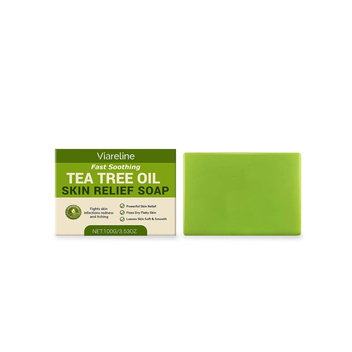 VIARELINE Tea Tree Oil Soap – Cleanse, Brighten & Exfoliate Skin