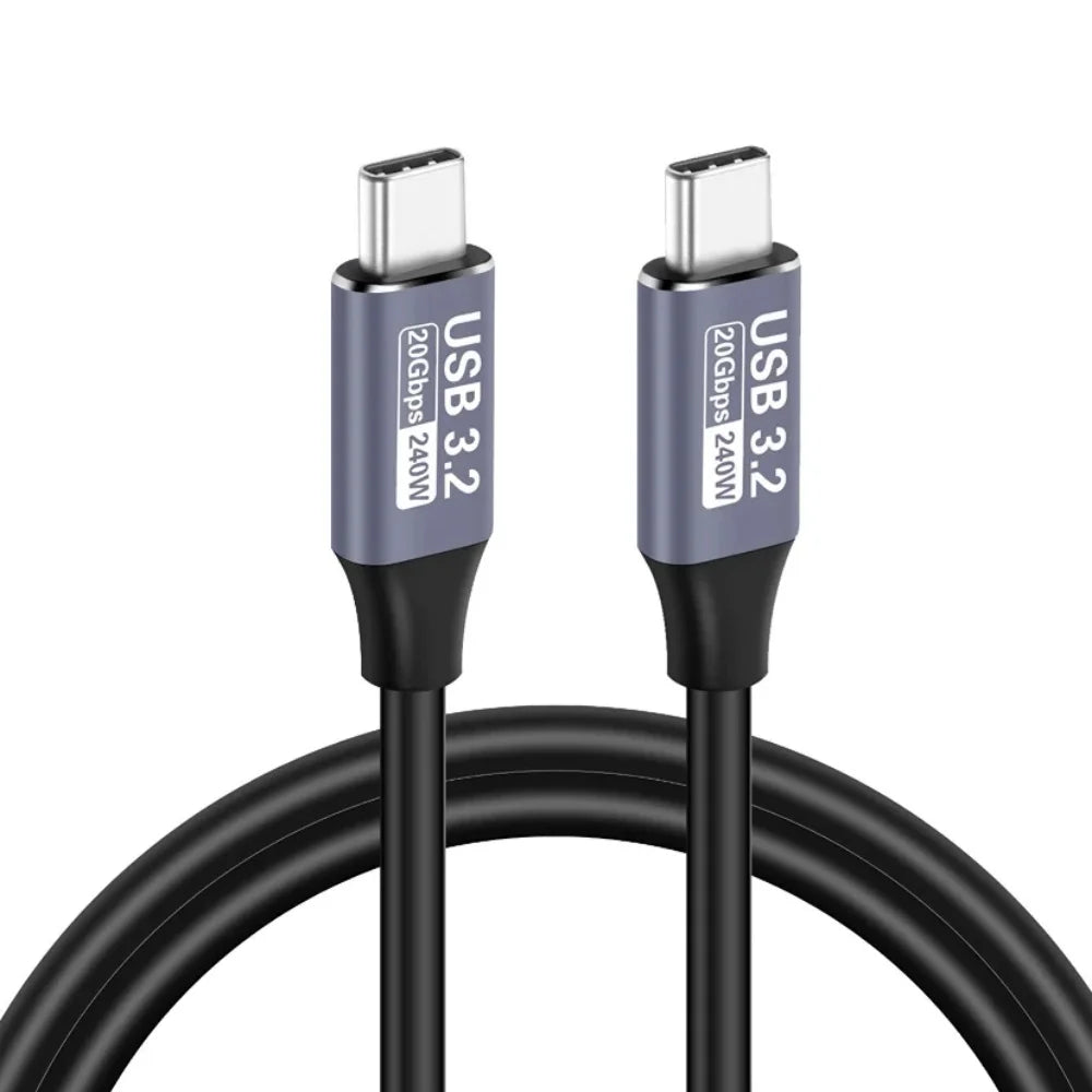USB 3.2 20Gbps 240W Type-C Cable | 4K 60Hz | Steam Deck