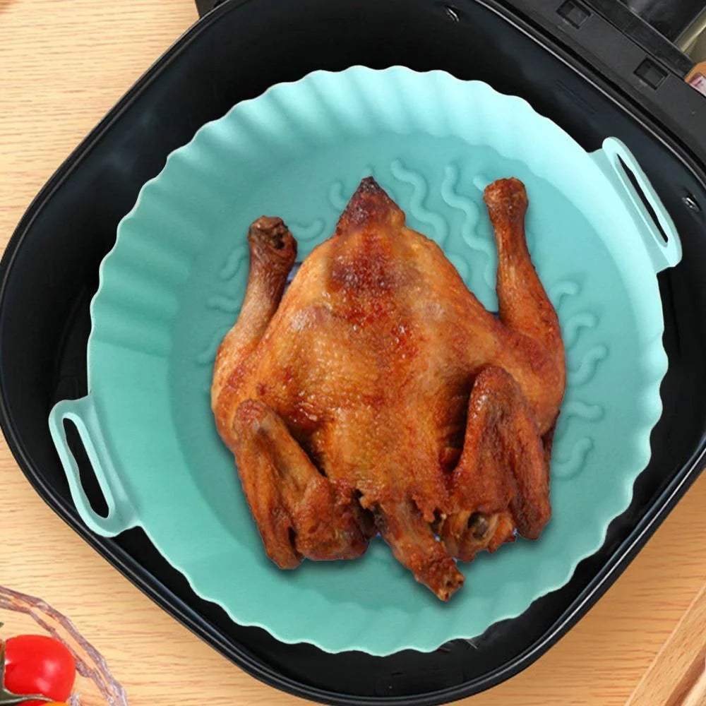 Air Fryer Silicone Liners Air Fryer Silicone Pot Reusable Silicone Air Fryer Liners Food Safe Non Stick Air Fryer Basket Accesso Peaceful Pleasures Health and Wellness