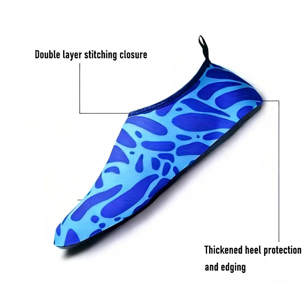 Men Women Quick Dry Water Shoes Non-Slip Barefoot Swimming Diving Socks for Summer Beach Surf Pool Multicolor Peaceful Pleasures Health and Wellness