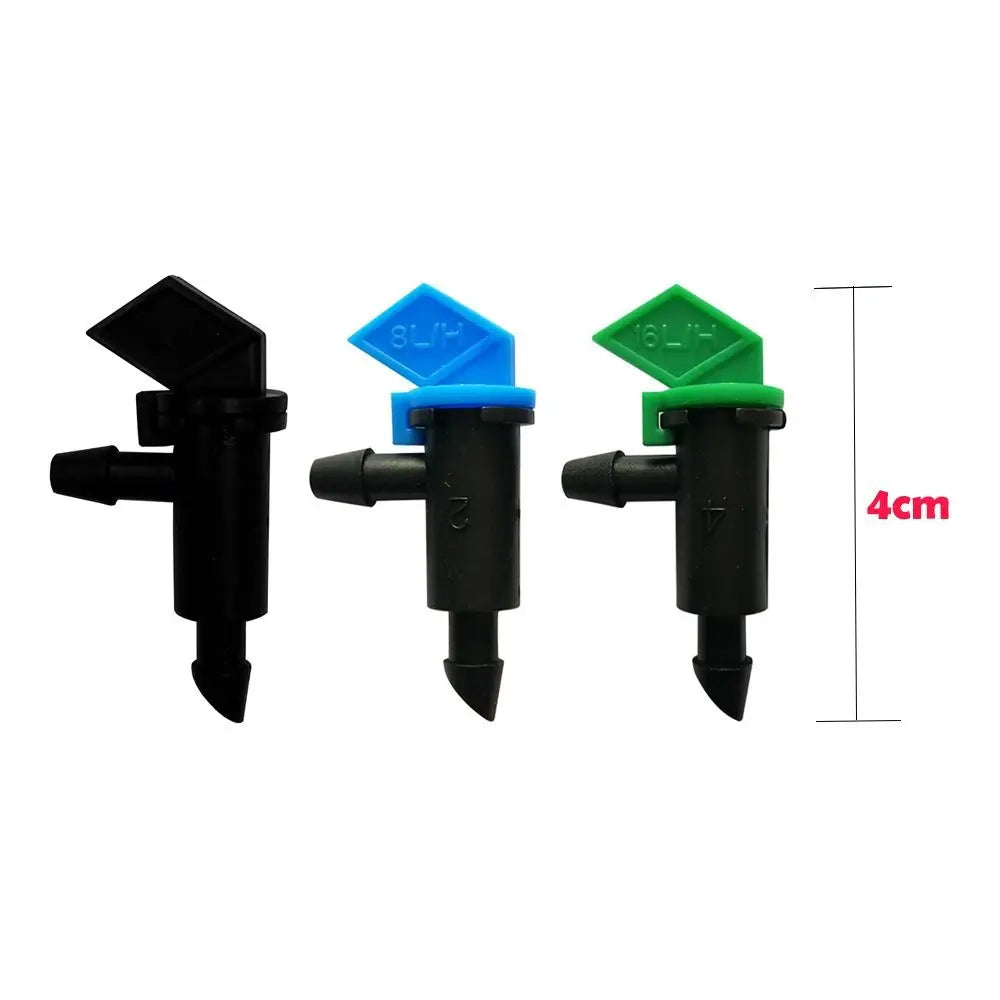 Adjustable Garden Drip Emitters 4/8/16 L/H – 50-Pack