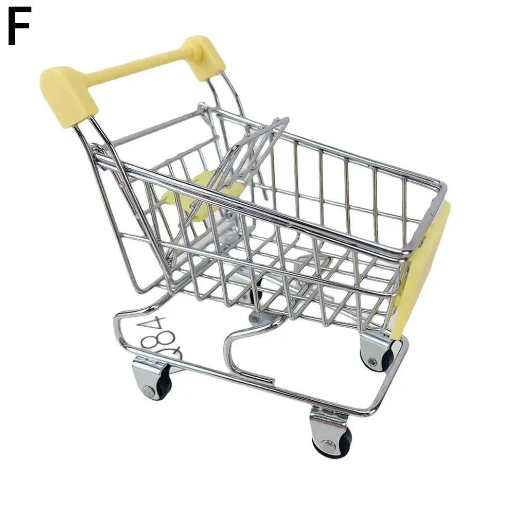 Metal Mini Toy Shopping Cart Realistic Supermarket Pretend Play Kids