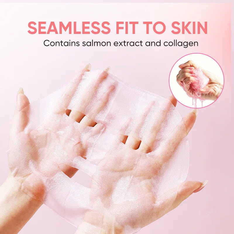 Salmon DNA PDRN Facial Mask Deep Hydrating Moisturizing Firming Collagen Nicotinamide Nourishing Korean Skin Care Face Mask Peaceful Pleasures Health and Wellness