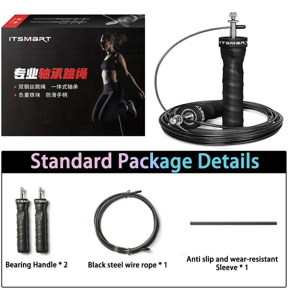 Professional Steel Wire Speed Jump Rope – Carbon Steel Bearings