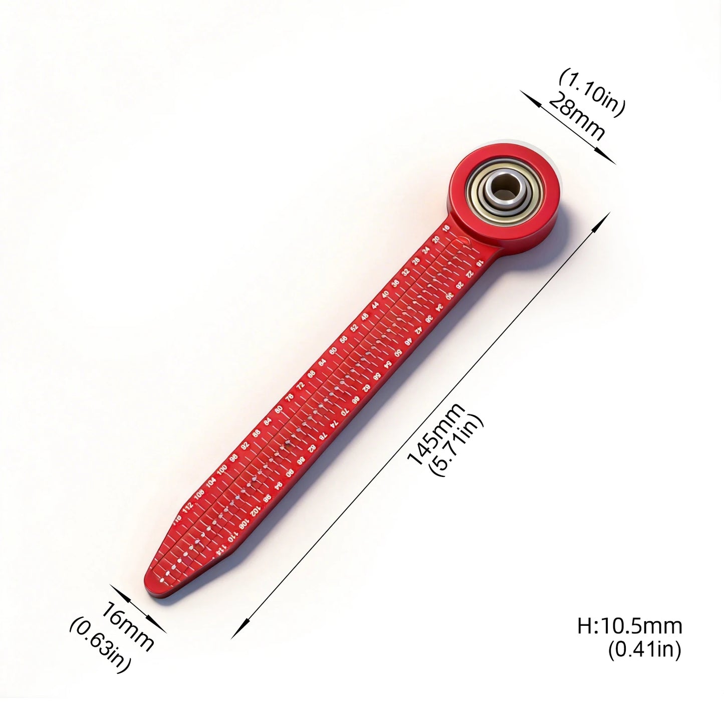 Portable Woodworking Hole Ruler Multi-Purpose 360 Degree Rotating Circular Drawing Tool for Engineering Carpentry Design Peaceful Pleasures Health and Wellness