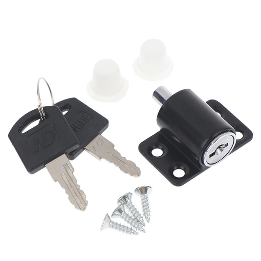 Alloy 2 Keys Sliding Door Window Locks Baby Child Safety Protection Door Security Lock Catches Push-pull Window Limiter Peaceful Pleasures Health and Wellness Black