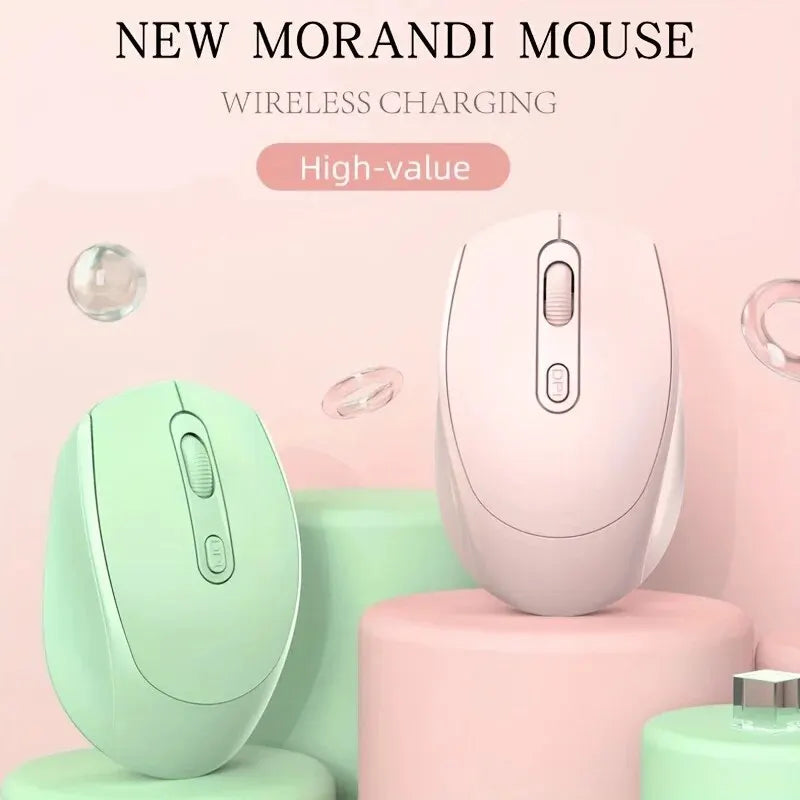 2.4G Rechargeable Dual Mode Wireless BT Mouse(Bluetooth 5.2+USB Receiver) Portable Silent Gaming Mouse,for Laptop/Desktop/Tablet Peaceful Pleasures Health and Wellness