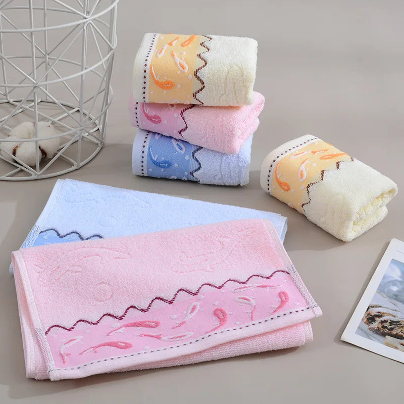 Soft Cartoon Baby Bath Towel & Face Washcloth – 25x50cm