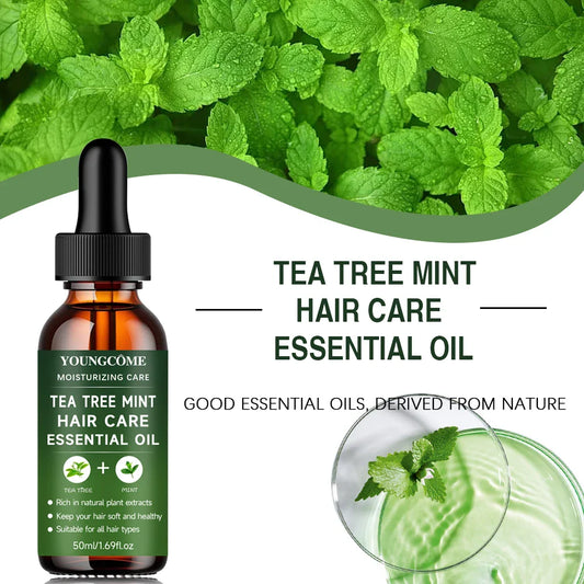 YOUNGCOME Tea Tree & Cooling Mint Hair Oil – All Hair Types Hair Essential Oil Oasis Select