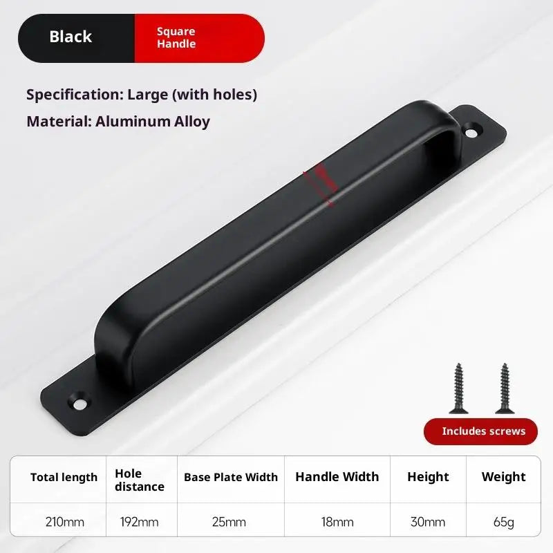 Drill-Free Adhesive Aluminum Door Handle for Sliding Doors