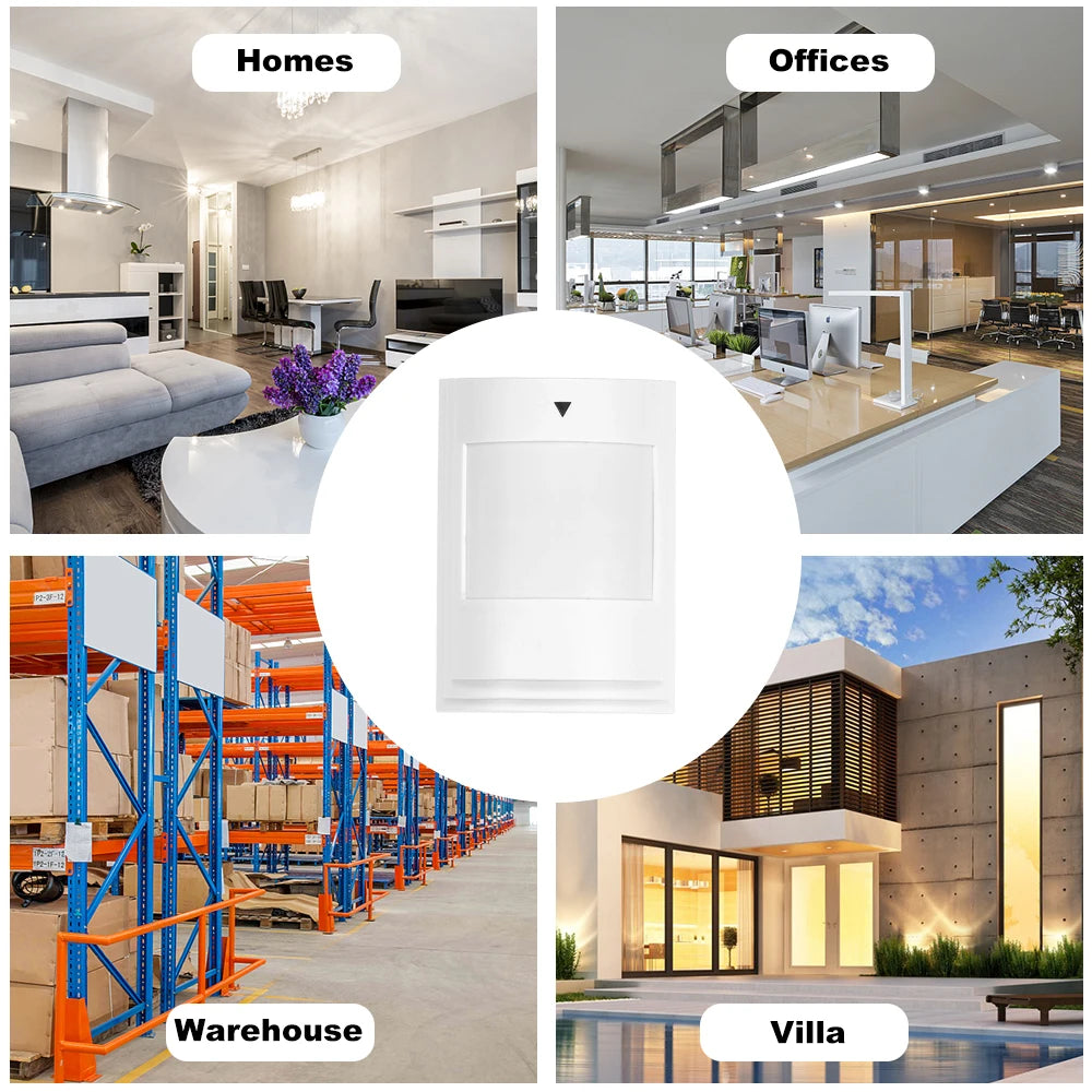 Pet-Immune Wired PIR Motion Sensor | 110° Dual Infrared Alarm