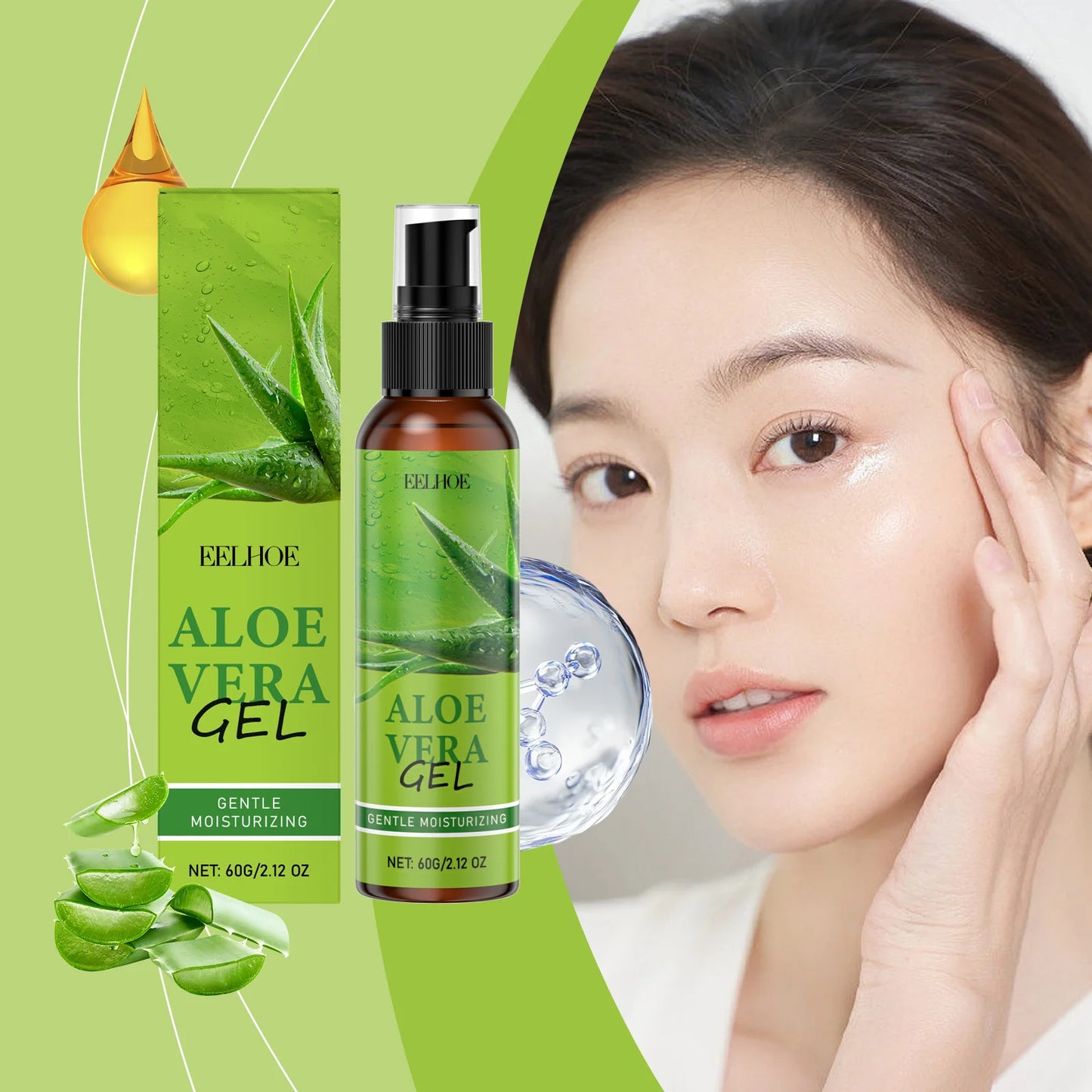Aloe Vera Gel Nourishing Sooth Skin Reduce Discomfort Improving Skin Texture Enhance Skin Radiance Moisturizing Aloe Essence Gel Peaceful Pleasures Health and Wellness