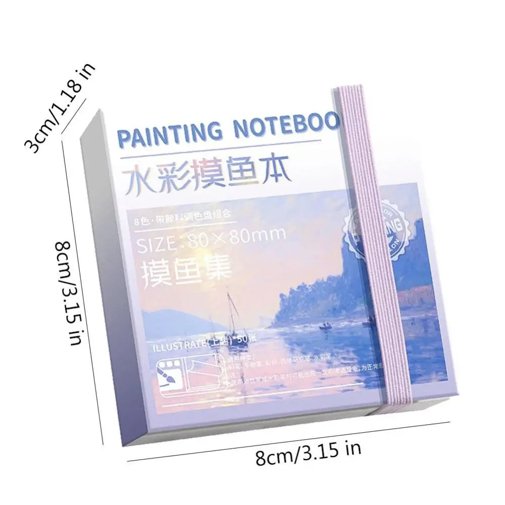 Acrylic Watercolor Paint Palette Set Mini Waterproof Travel Painting Tray Kit Portable with Tearable Book Empty Paint Box Artist Peaceful Pleasures Health and Wellness